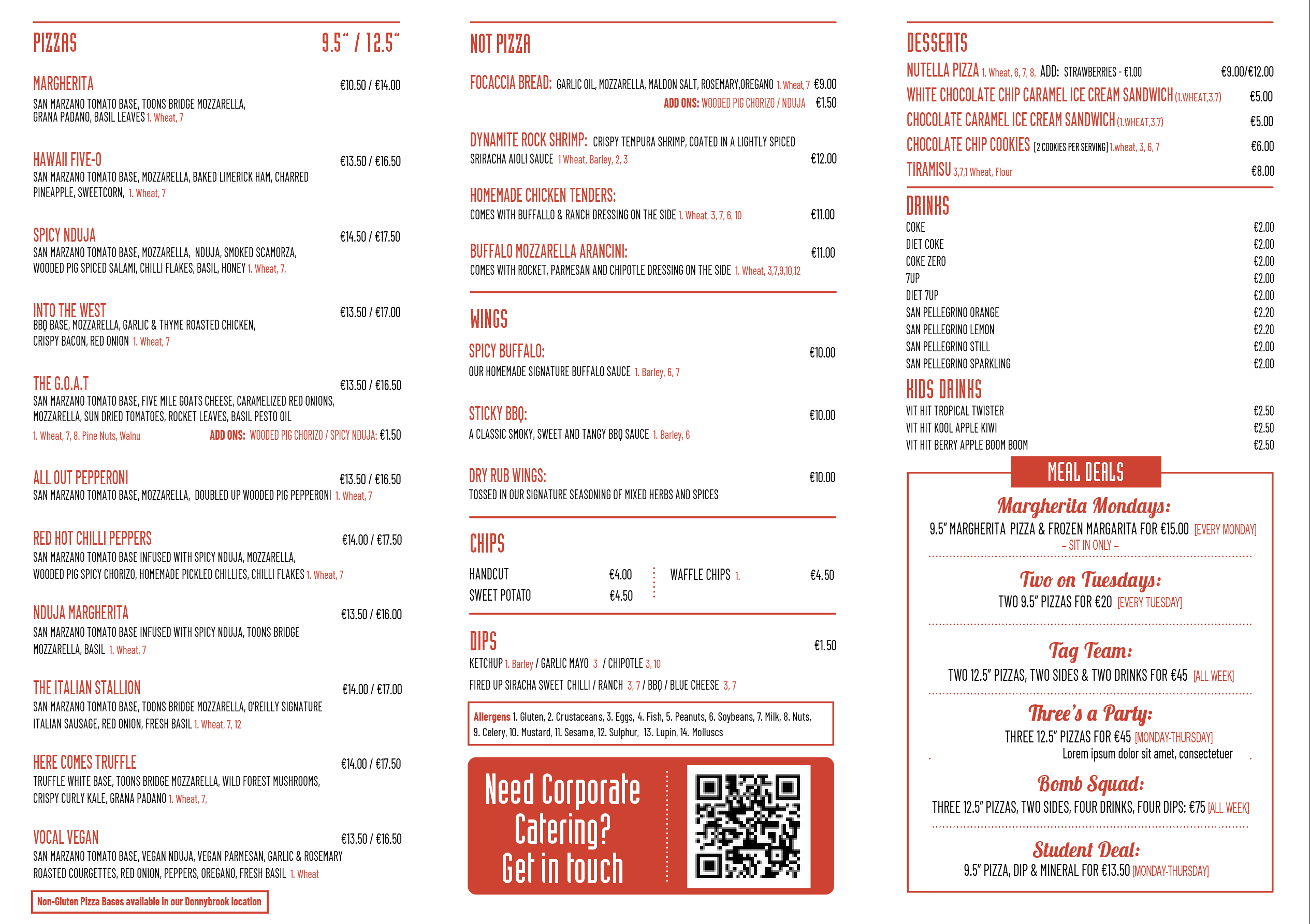 Fired Up - updated menu April 24